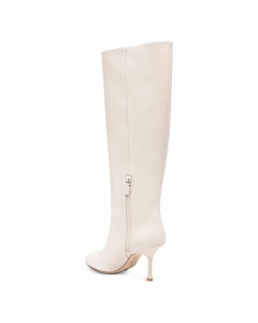 Stuart Weitzman White Madison Leather Boots