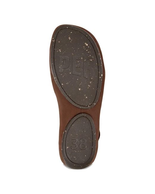 Camper Brown Right Isla Crossover-Strap Sandals