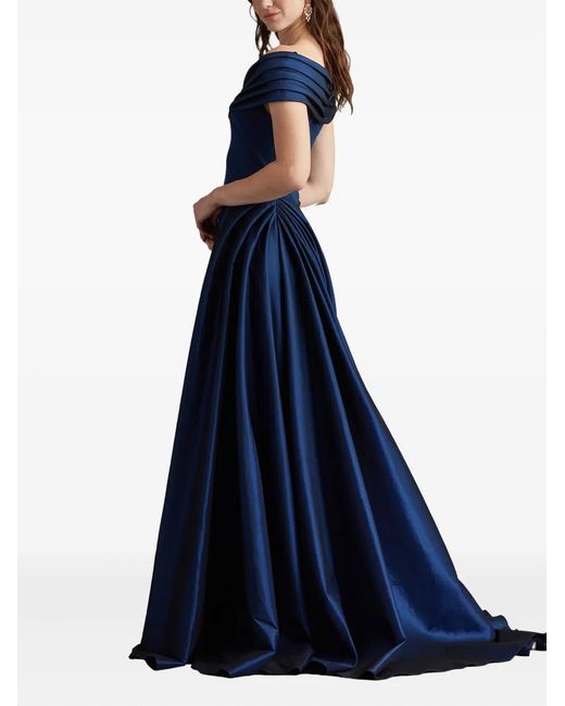 Tadashi Shoji Pleated Off-Shoulder Maxi Dress in Blue | Lyst Tadashi Shoji Pleated Off-Shoulder Maxi Dress in Blue | Lyst