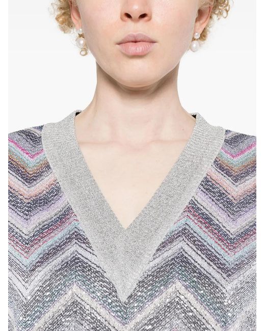 Missoni Trui Verfraaid Met Pailletten in het Gray