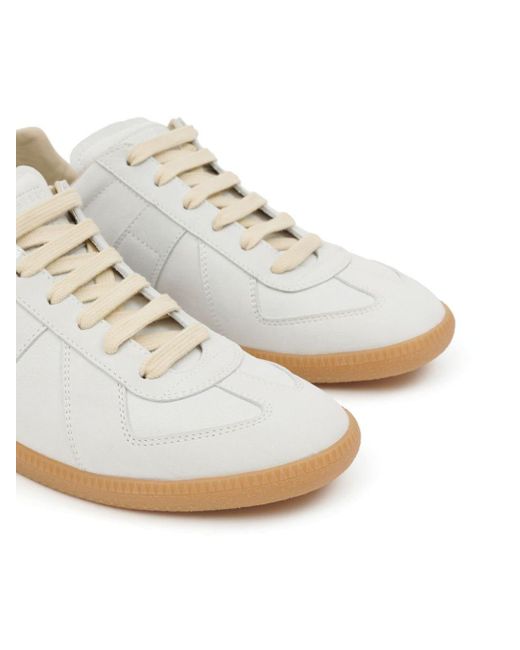 Maison Margiela White Replica Leather Sneakers for men