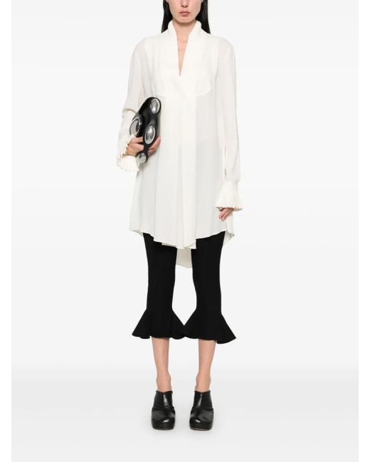 McQueen White Silk Blouse