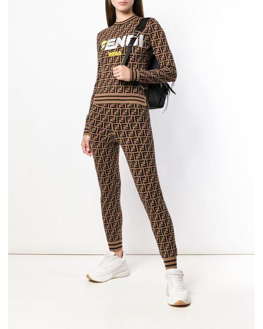 Fendi Synthetisch legging Met Ff Motief 
