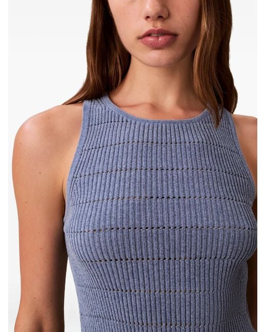 Top Con Diseño Calado Calvin Klein de color Blue