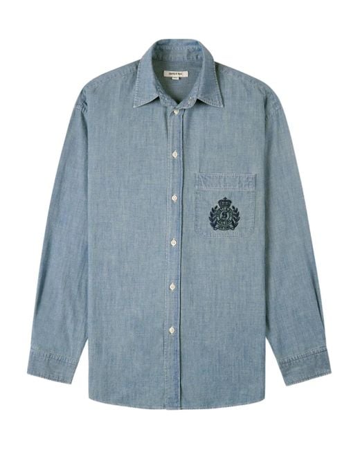 Sporty & Rich Blue H&W Crest Shirt