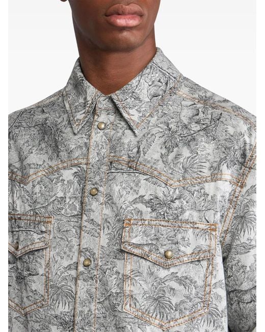 Giacca-Camicia di Etro in Gray da Uomo