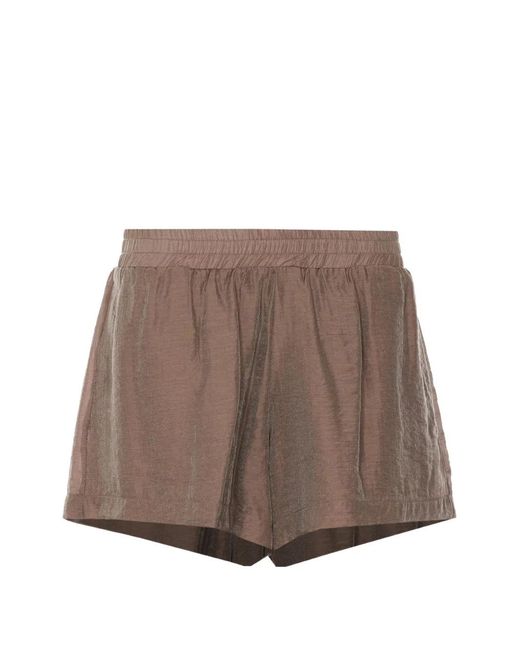 Elle Brown Elasticated-Waistband Shorts