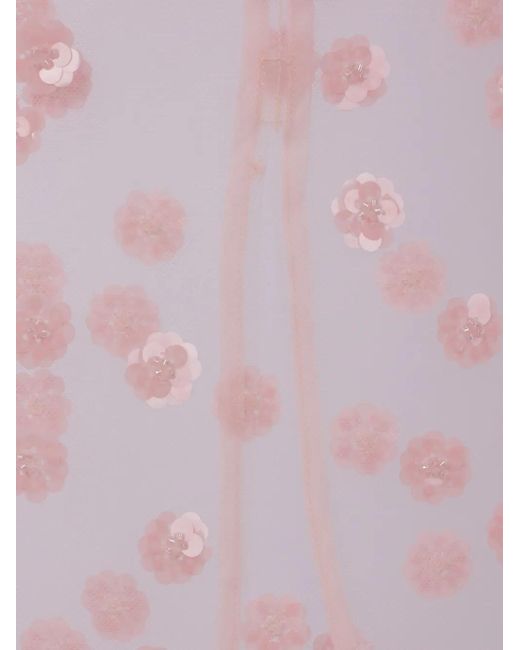 CECILIE BAHNSEN Pink Sequin-Embellished Skirt