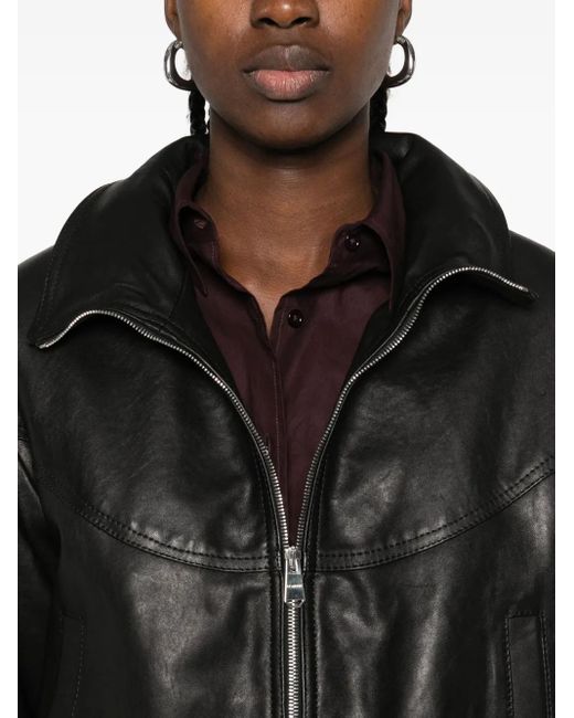 Dondup Black Zip-Front Jacket