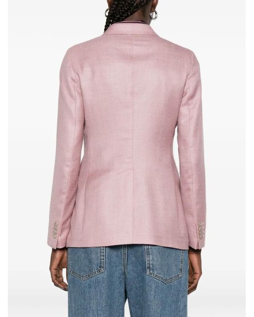 Tagliatore Pink Blazer À Boutonnière Croisée