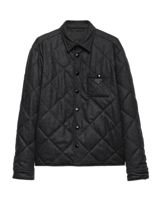 Prada Kaschmir Steppjacke in Black für Herren