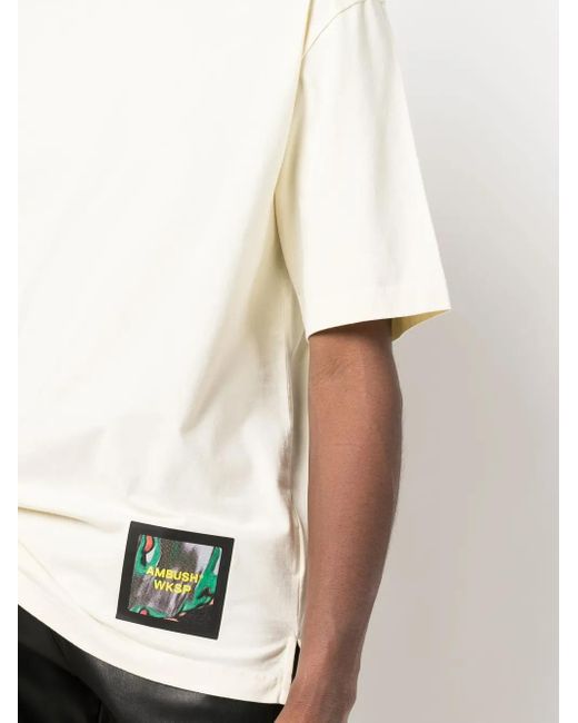 Ambush White Wksp Logo-Patch T-Shirt for men