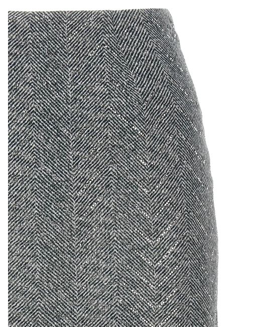 Ermanno Scervino Rhinestone Rok in het Gray