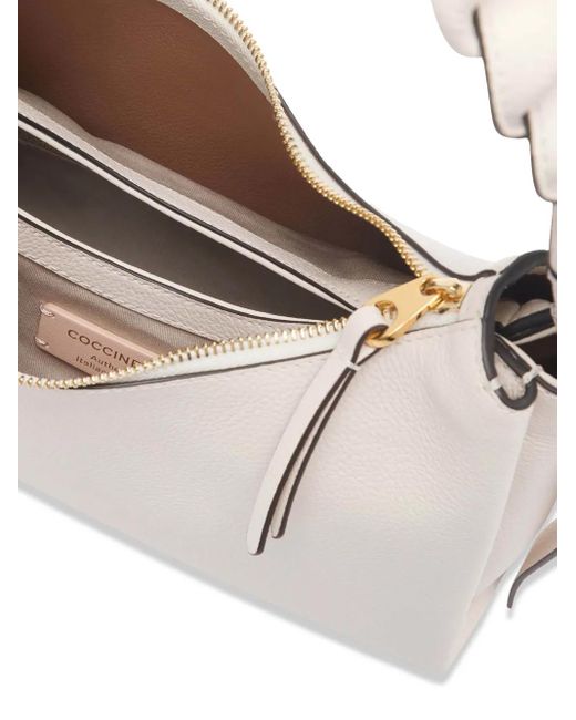 Coccinelle Natural Schultertasche aus Leder