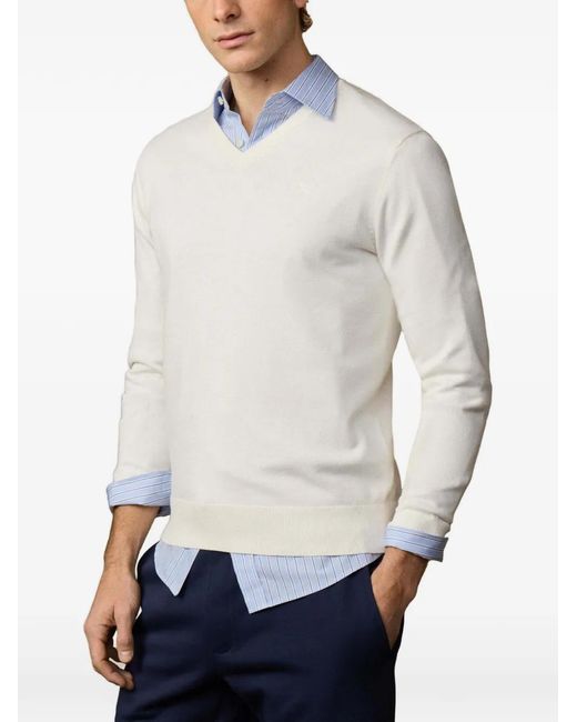 Hackett Pullover Mit V-Ausschnitt in White für Herren