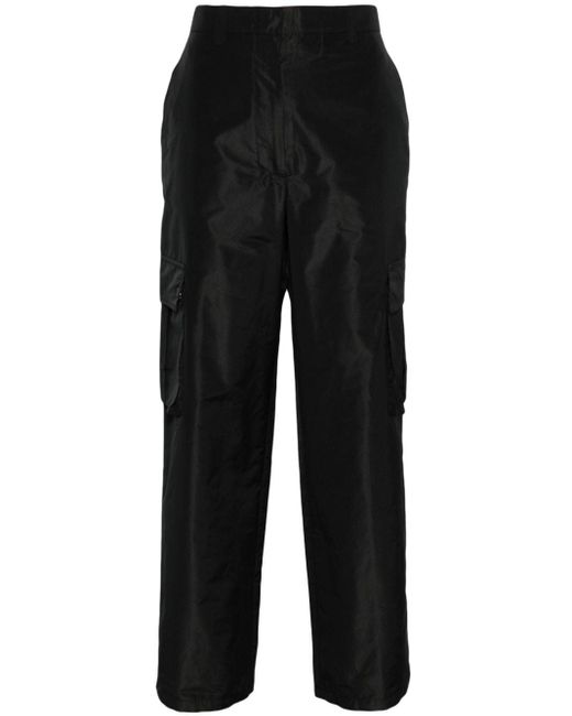 Pantalon droit à poches cargo Miu Miu en coloris Black