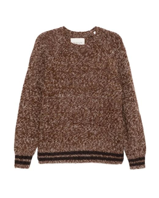 Gant Klassischer Pullover in Brown für Herren