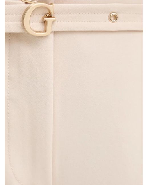 Guess Natural Belted Turn-Up Trousers