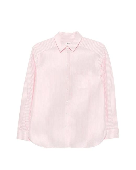 MAISON 123 Pink Thomas Striped-Pattern Shirt
