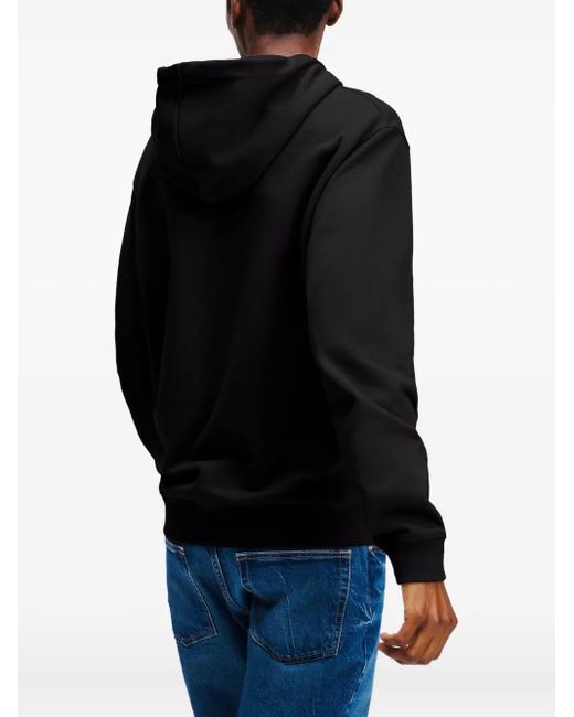 メンズ Karl Lagerfeld Logo-print Hoodie Black