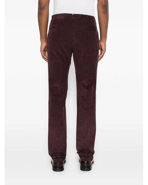 Incotex Purple Corduroy Trousers for men