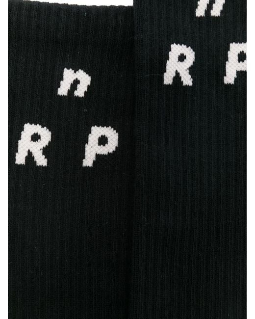 Notrainproof Black Logo-Jacquard Socks