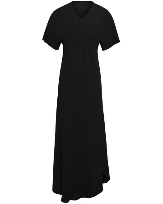 UMA | Raquel Davidowicz Black Mica Asymmetric Maxi Dress