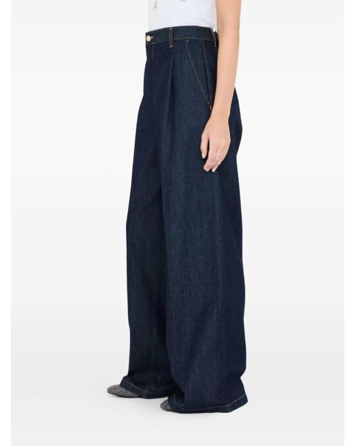 Liu Jo Blue Ausgestellte Jeans Mit Faltendetail