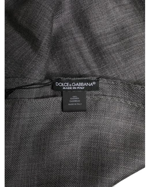 Sciarpa Con Logo E Frange di Dolce & Gabbana in Black da Uomo