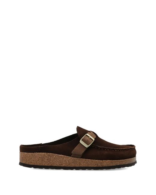 Birkenstock Brown Buckley Braided Carafe, Suede Leather