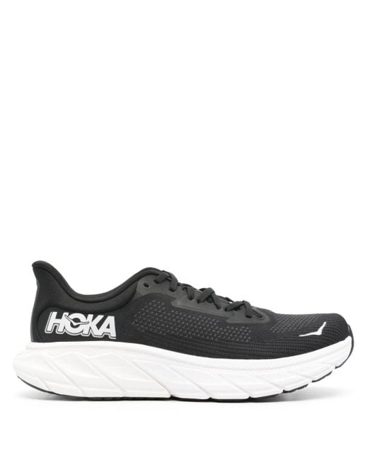 Hoka One One Black Arahi 7 Knitted Chunky Sneakers for men