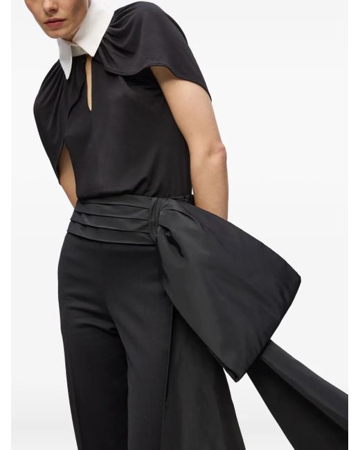 Karl Lagerfeld Black Karl Studio Bow-Detail Trousers