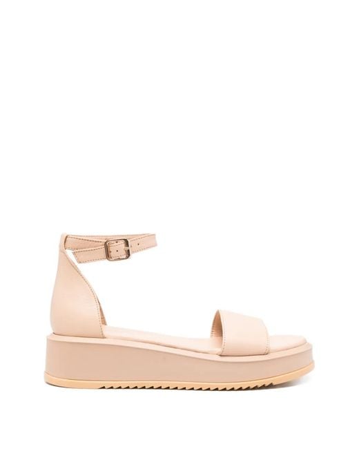 SERGIO MORETTI FIRENZE Pink Ankle-Strap Platform Sandals