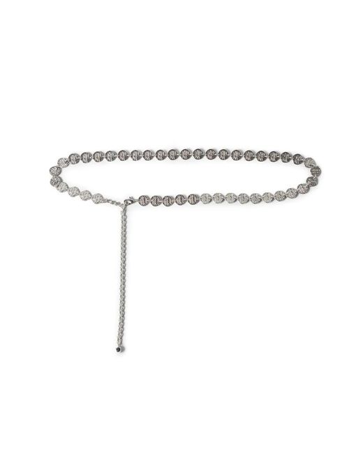 Claudie Pierlot White Engraved-Logo Belt
