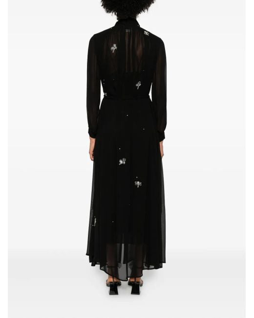 Vestido de día midi con apliques Forte Forte de color Black