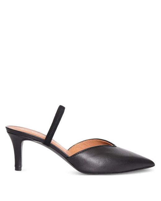 Via Roma 15 Black Slingback Pointed-Toe Pumps