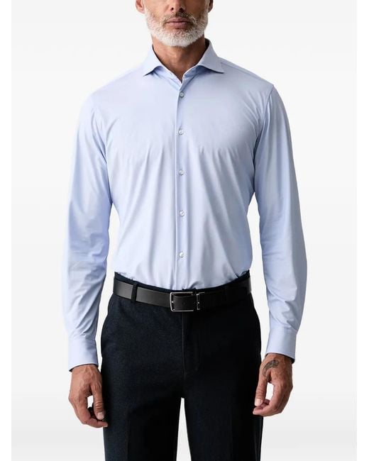 Joop! Blue Spread-Collar Long-Sleeve Shirt for men