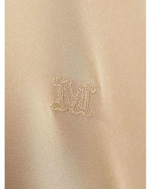 Max Mara Natural Gambero Silk Midi Dress