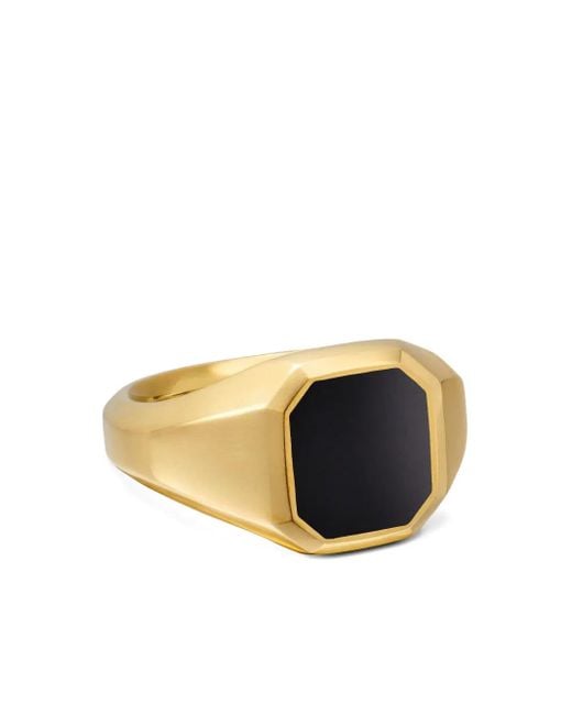 David Yurman Metallic 18Kt Streamline Onyx Signet Ring (14Mm) for men
