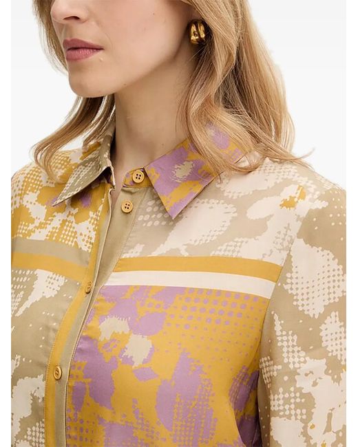 Silvian Heach Yellow Print Shirt