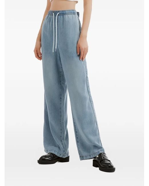 B+ AB Blue Drawstring Side-Stripe Jeans