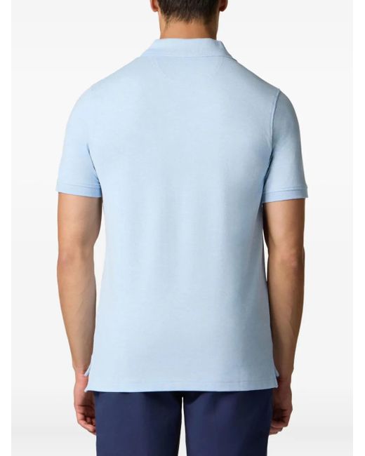Brooks Brothers Blue Logo-Embroidered Polo Shirt for men