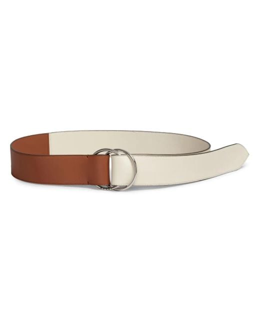 Marni White Two-Tone Leather Belt