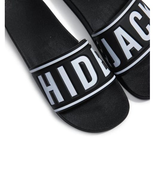 HIDE & JACK Black Logo-Embellished Slides