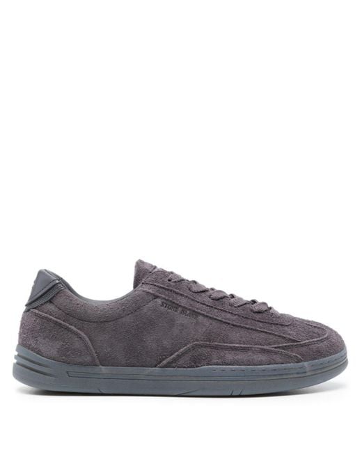 Stone Island Gray Rock Suede Sneakers for men
