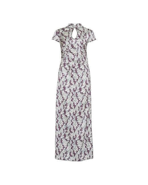 Robe Longue À Fleurs Des Phemmes en coloris White