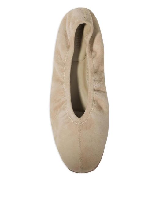 Jonathan Simkhai Natural Danna Suede Elasticated Ballet Flats