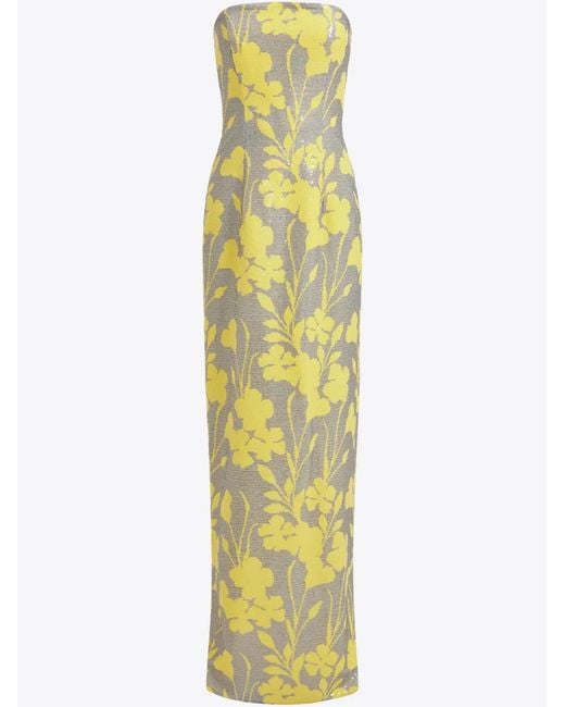 16Arlington Yellow Frasia Floral Maxi Dress