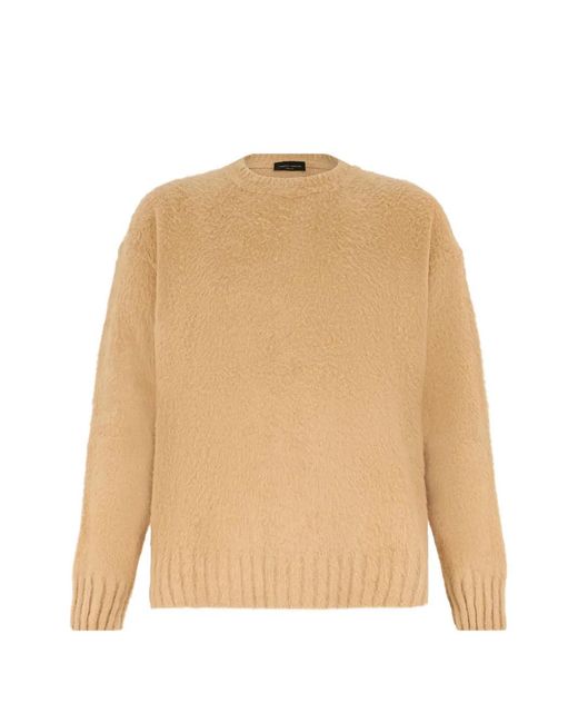Roberto Collina Natural Brushed-Knit Sweater for men