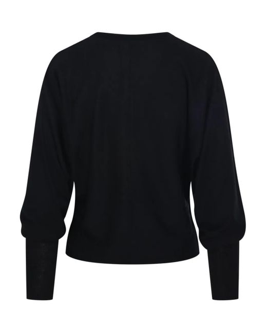 Nude Blue Balloon-Sleeve Sweater